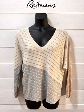 REITMANS striped lightweight sweater - size XXL